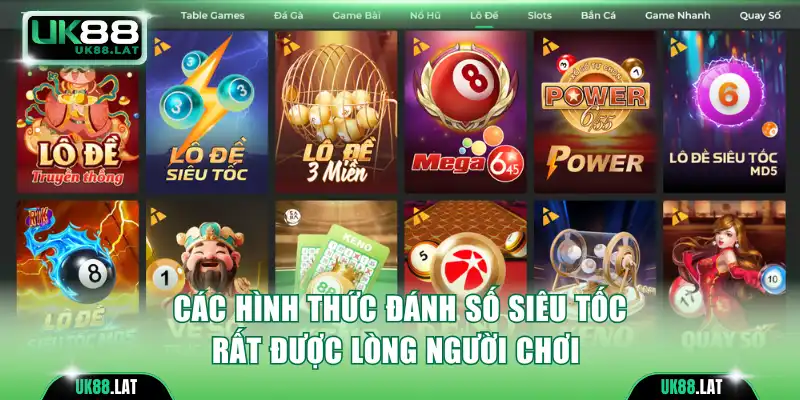 Các hình thức đánh số siêu tốc rất được lòng người chơi 